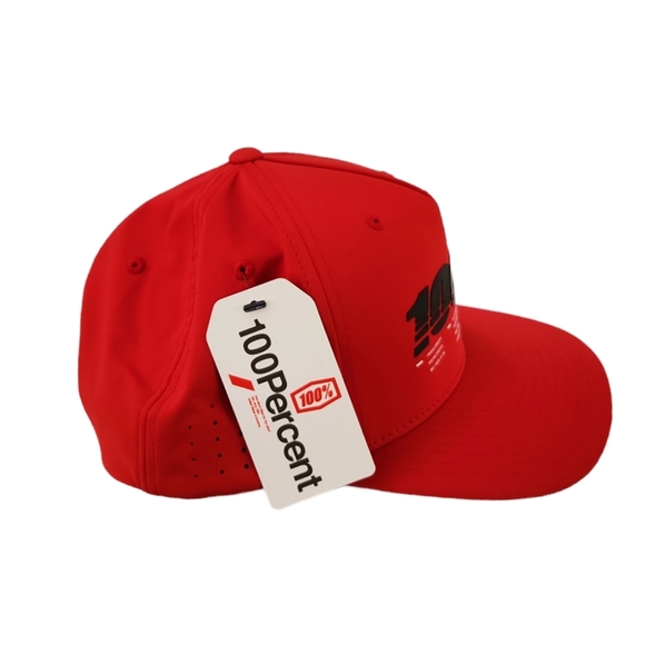 100% Percent New Unisex Red Drive Snapback performance hybrid Cap Hat Snap back - Picture 9 of 9